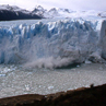 Ice calving off the Perito Marino Glacier - Chile